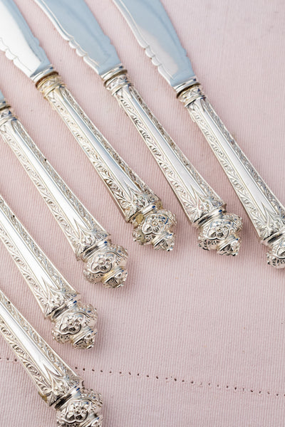 Antique English Silverplate Cutlery Service - 27 Piece Set