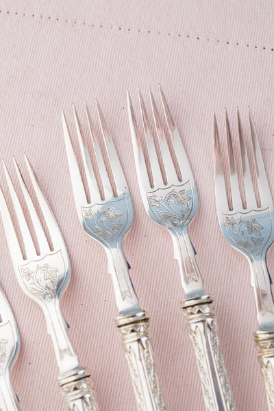 Antique English Silverplate Cutlery Service - 27 Piece Set