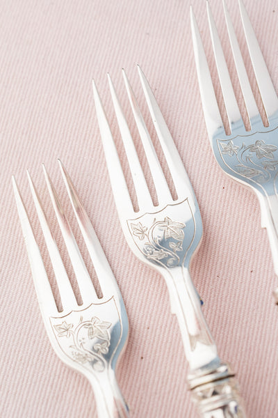 Antique English Silverplate Cutlery Service - 27 Piece Set