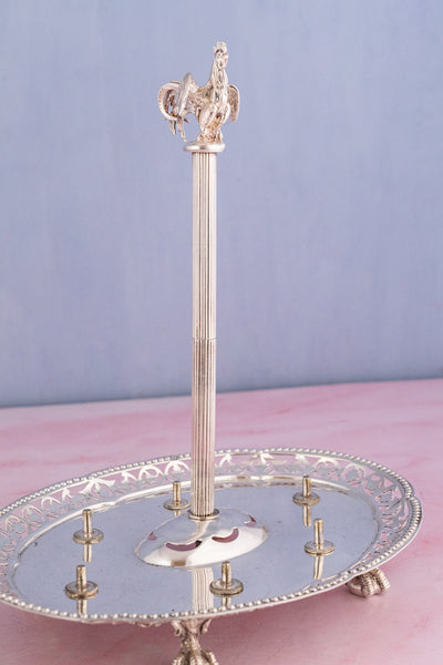 Antique English Silverplate Egg Cruet - Service for 6