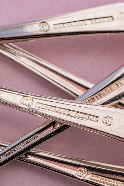 Antique English Silverplate Egg Cruet - Service for 6