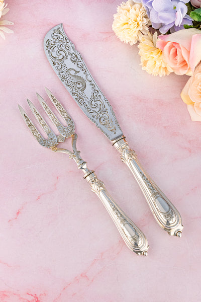 Victorian Silverplate Fish Servers