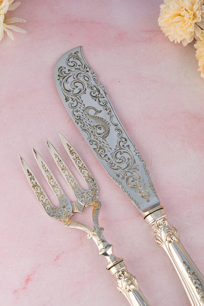 Victorian Silverplate Fish Servers