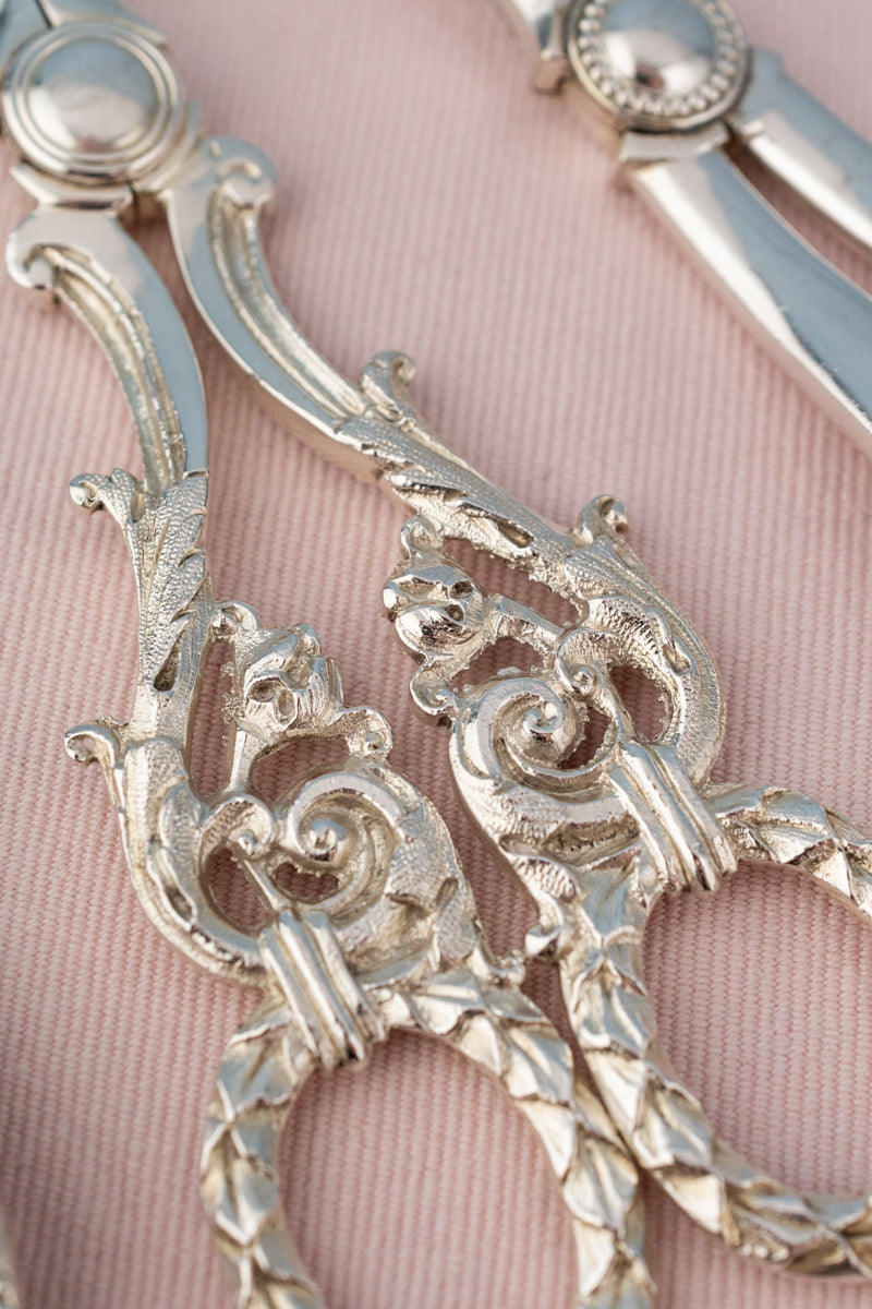 Antique English Silverplate Grape Shears