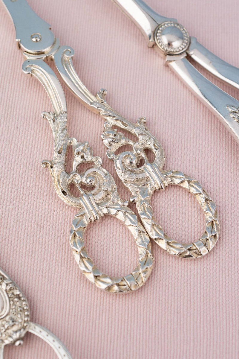 Antique English Silverplate Grape Shears