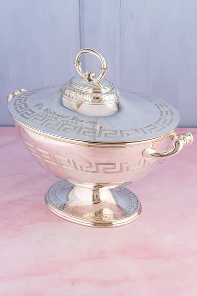Antique Silverplate Tureen Trophy