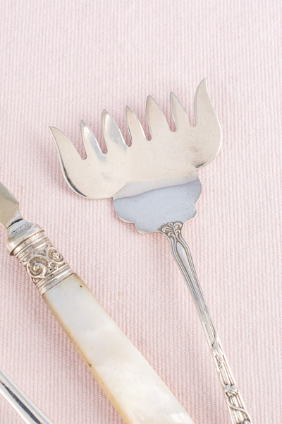 Antique English Silverplate Sardine Fork