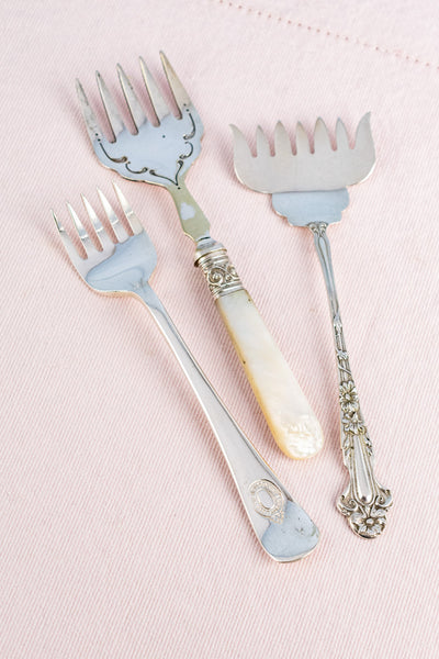 Antique English Silverplate Sardine Fork