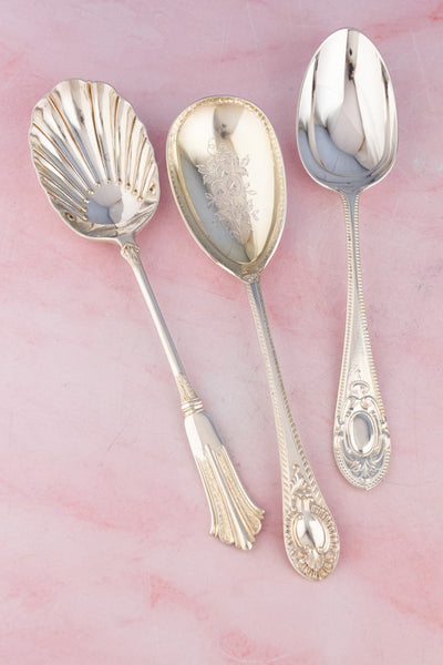 Antique Silverplate Serving Spoons