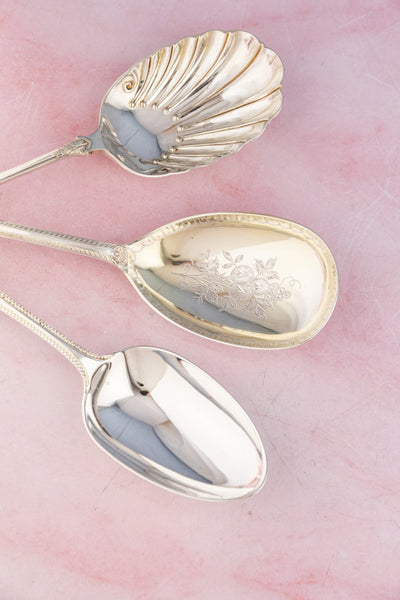 Antique Silverplate Serving Spoons