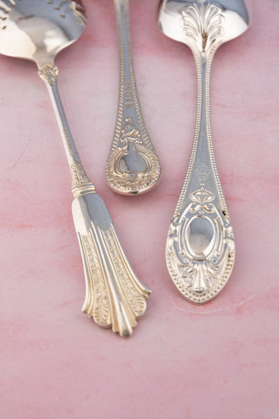 Antique Silverplate Serving Spoons