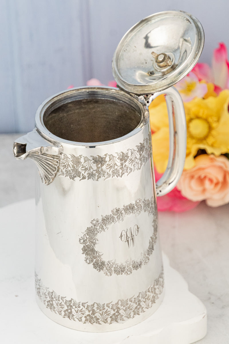 Antique English Silverplate Beverage Pot