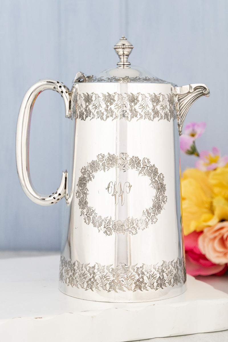 Antique English Silverplate Beverage Pot