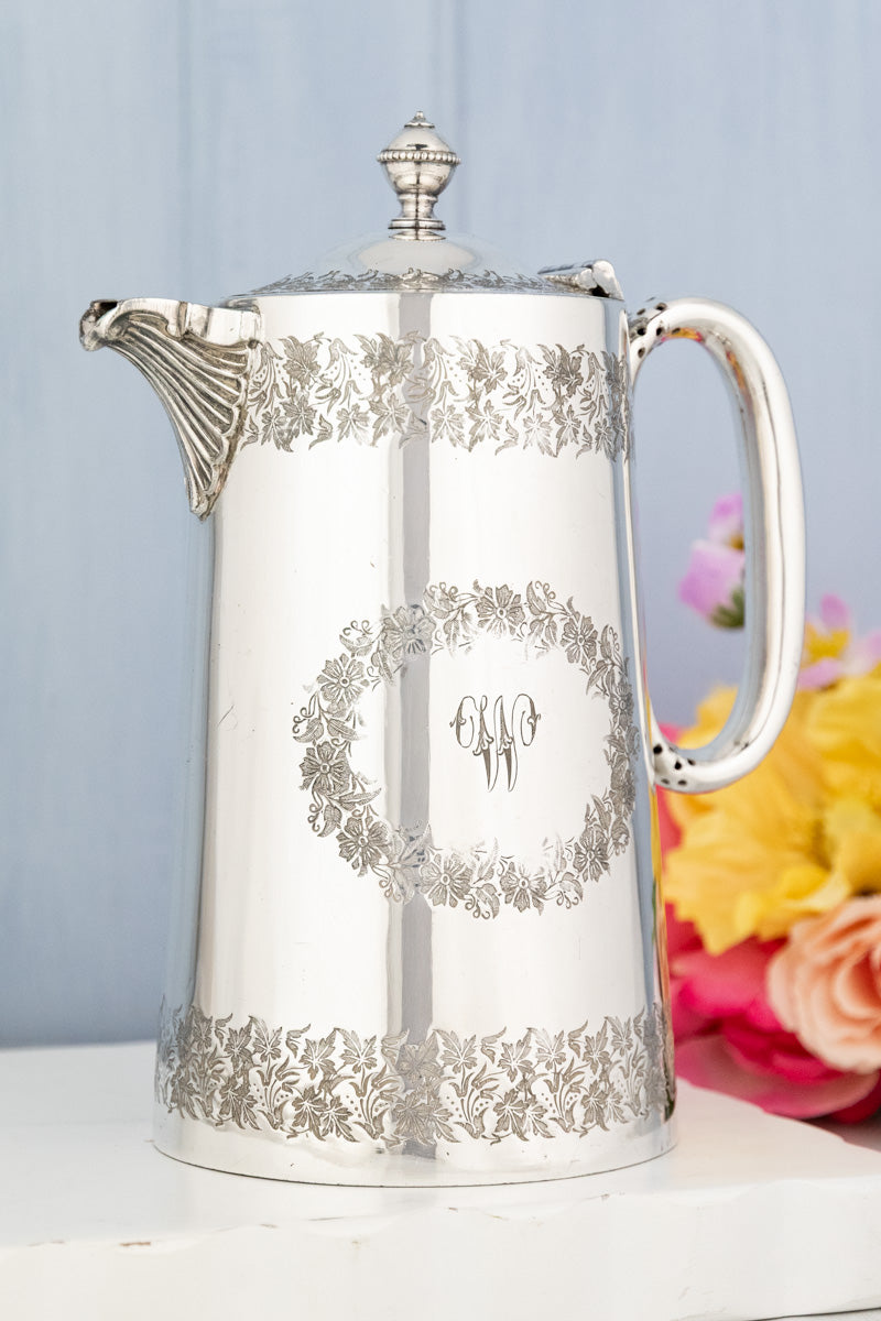 Antique English Silverplate Beverage Pot