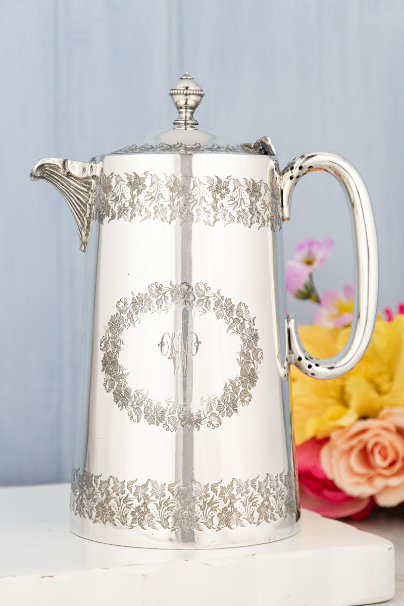 Antique English Silverplate Beverage Pot
