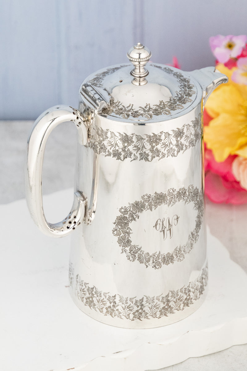 Antique English Silverplate Beverage Pot