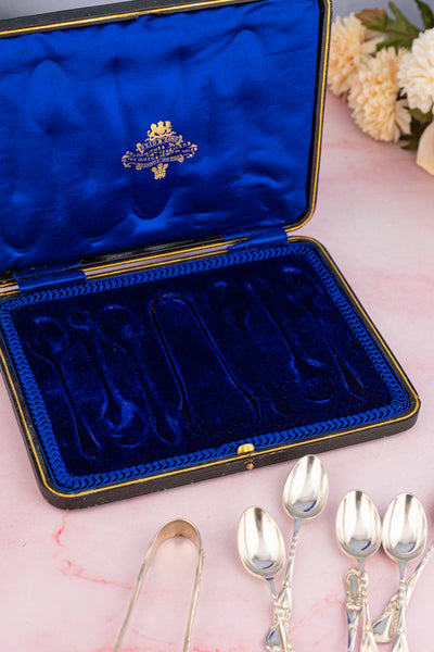 Antique English Silverplate Teaspoon Set - Service for 6