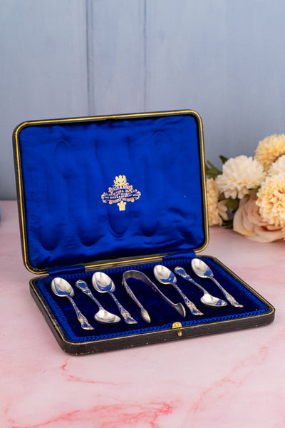 Antique English Silverplate Teaspoon Set - Service for 6