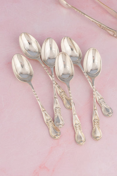 Antique English Silverplate Teaspoon Set - Service for 6