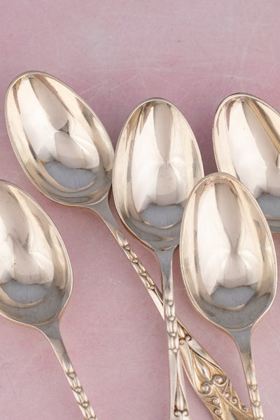 Antique English Silverplate Teaspoon Set - Service for 6