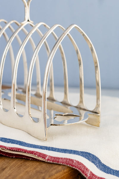 Antique English Silverplate Toast Rack