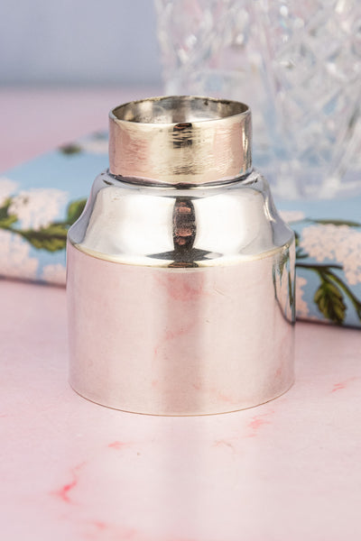 Antique English Silverplate and Crystal Cocktail Shaker