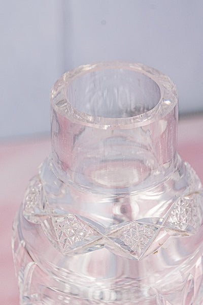 Antique English Silverplate and Crystal Cocktail Shaker