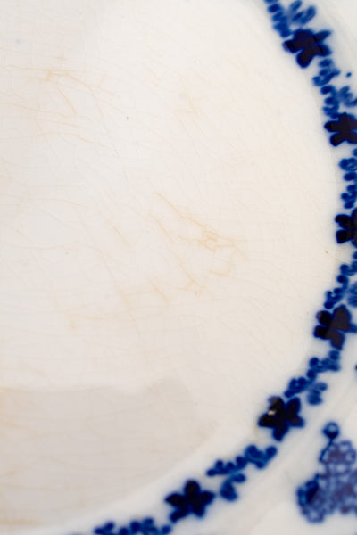 Antique Flow Blue Dinner Plates - Set of 8