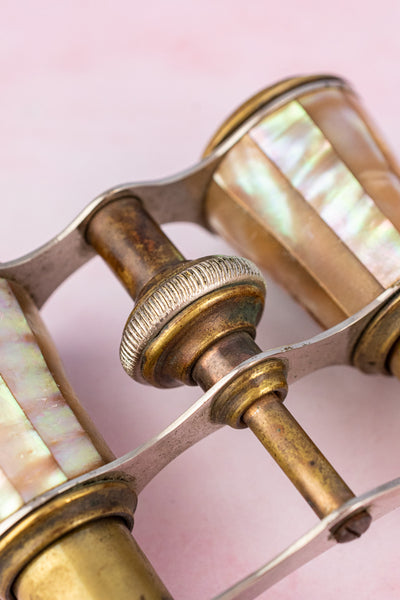 Antique French Belle Époque Mother of Pearl Opera Glasses