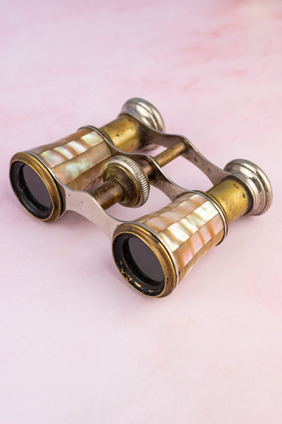Antique French Belle Époque Mother of Pearl Opera Glasses