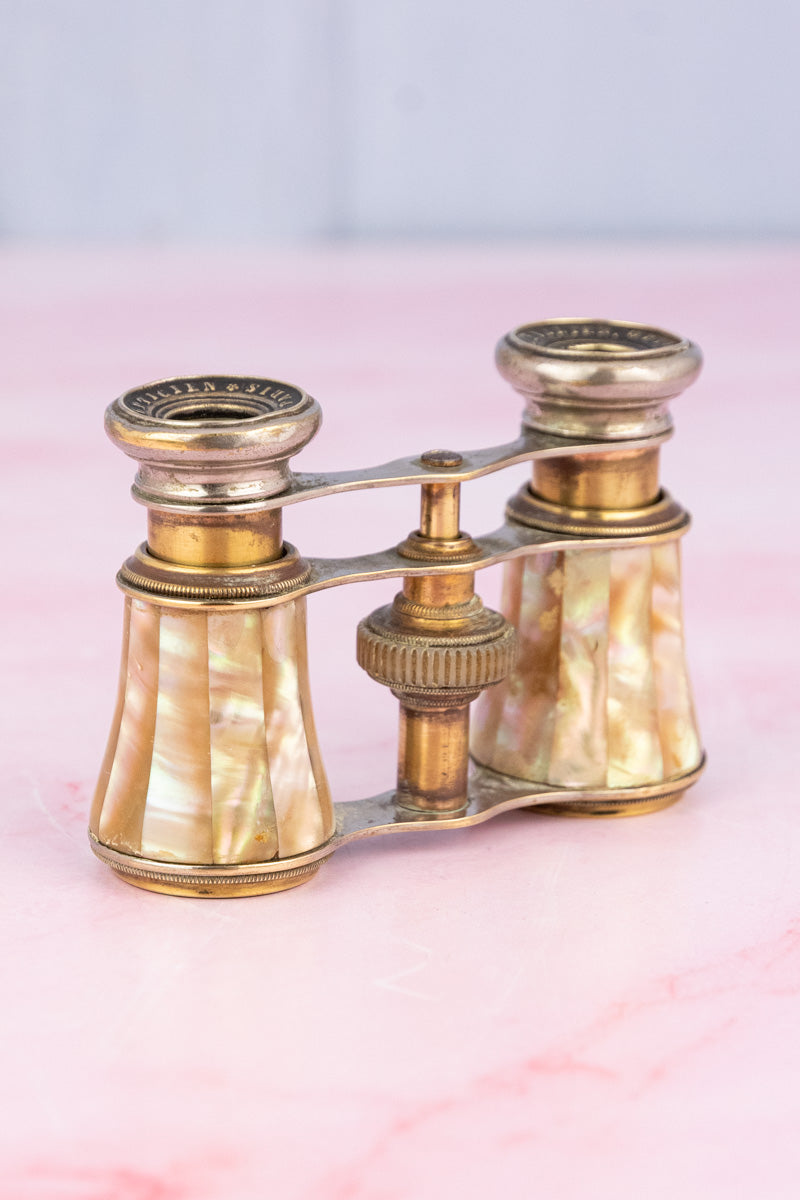 Antique French Belle Époque Mother of Pearl Opera Glasses, image 2 of 9