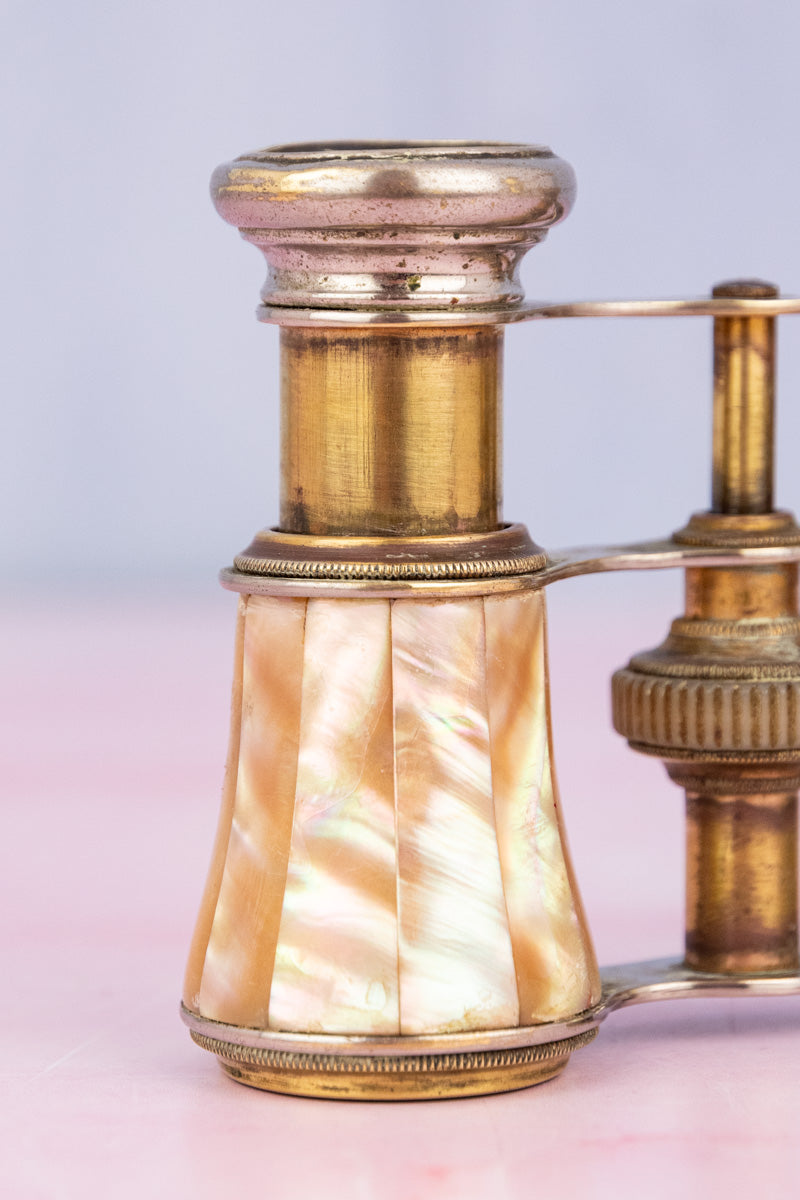 Antique French Belle Époque Mother of Pearl Opera Glasses, image 3 of 9