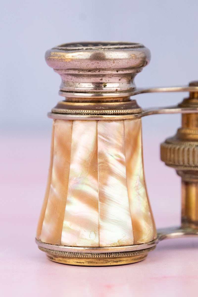 Antique French Belle Époque Mother of Pearl Opera Glasses, image 4 of 9