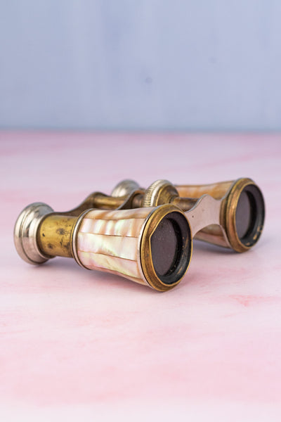 Antique French Belle Époque Mother of Pearl Opera Glasses