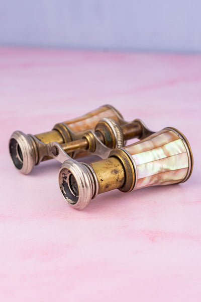 Antique French Belle Époque Mother of Pearl Opera Glasses