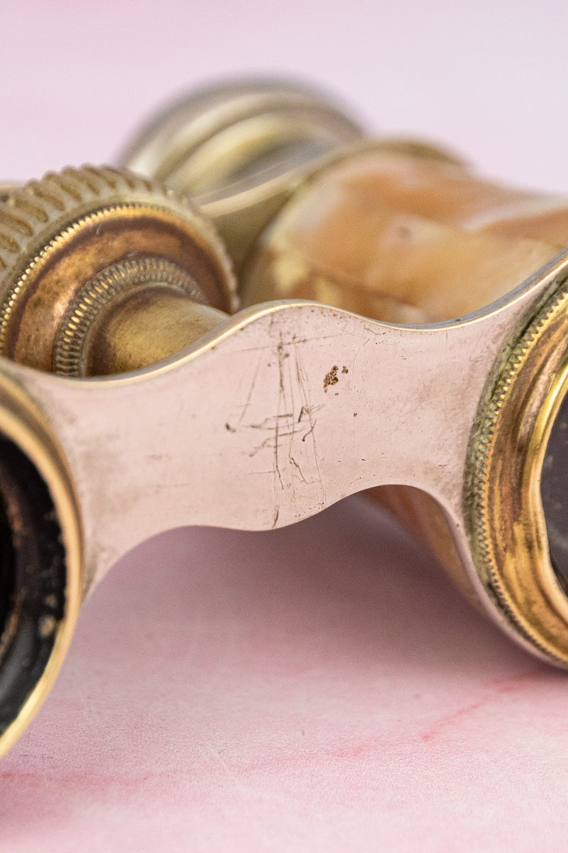 Antique French Belle Époque Mother of Pearl Opera Glasses, image 7 of 9