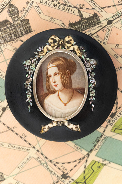 Antique French Keepsake Portrait Box