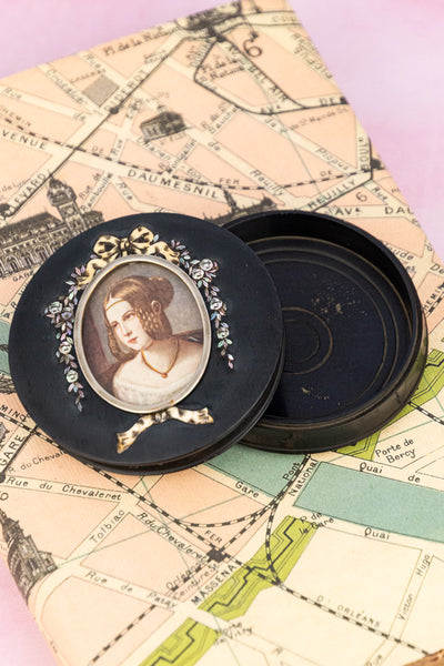 Antique French Keepsake Portrait Box