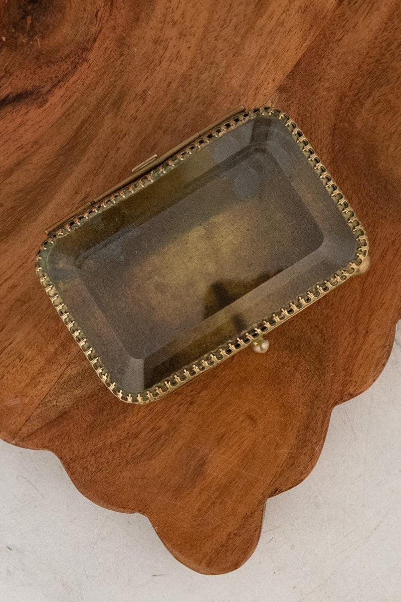 Antique French Brass Jewelry Box