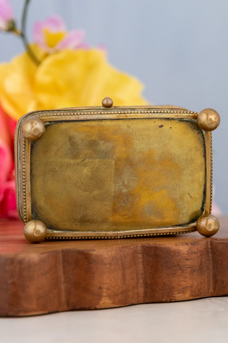 Antique French Brass Jewelry Box