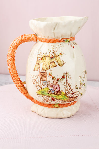 Antique French Faïence Chinoiserie Pitcher