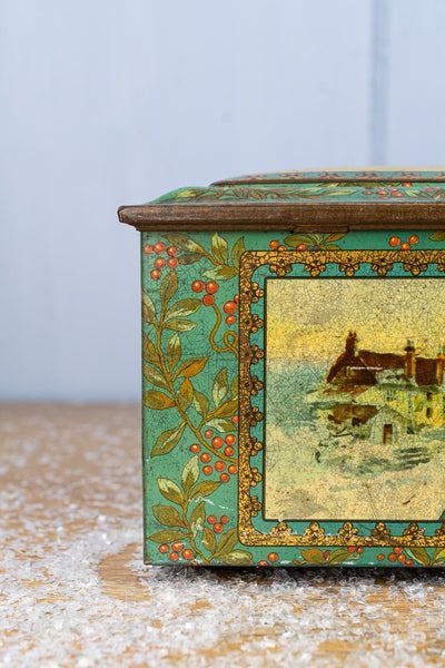 Antique French Christmas Treasure Tin