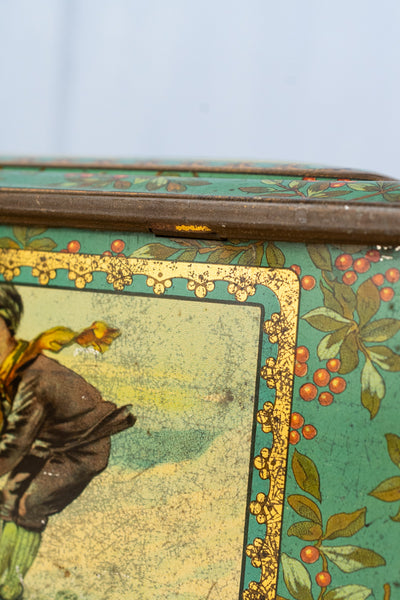 Antique French Christmas Treasure Tin