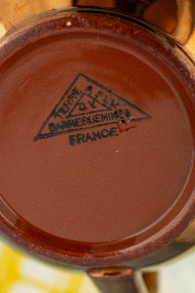 Antique French Copper Lusterware Teapot
