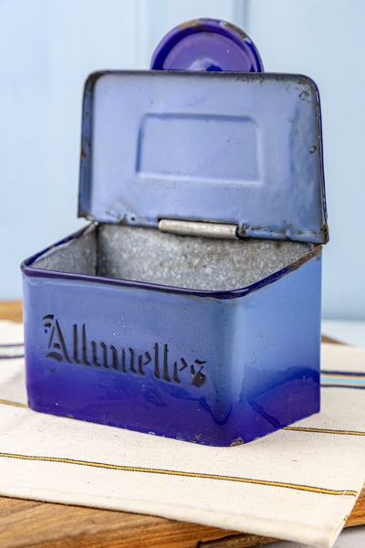 Antique French Enamel Allumettes Box
