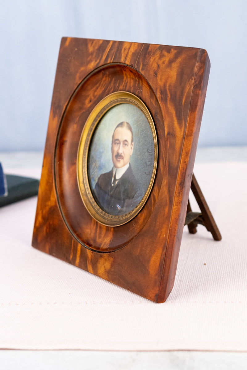 Antique French Framed Miniature Portrait, image 8 of 8