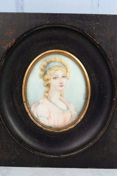 Antique French Framed Miniature Portraits