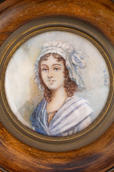 Antique French Framed Miniature Portraits