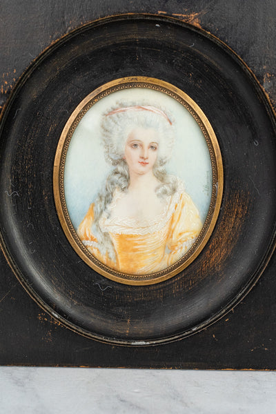 Antique French Framed Miniature Portraits