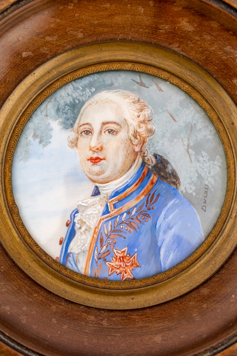 Antique French Framed Miniature Portraits